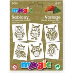 Magic šablony papírové 6 ks sada F1 SOVY – Zbozi.Blesk.cz