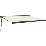 vidaXL Zatahovací markýza krémová 4 x 3 m textil a hliník – Zboží Mobilmania