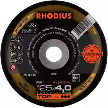 Rhodius Brusný kotouč 125 x 4,0 x 22,23 mm Z80 207885