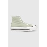 Converse kecky Chuck Taylor All Star Lift HI dámské zelená – Hledejceny.cz