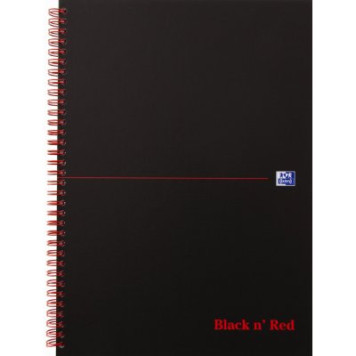 Oxford Zápisník Black n´ Red Notebook čtverečkovaný černá A4 70 listů – Zboží Živě