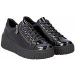 Rieker tenisky na platformě lakované N2501-00 černé – Zboží Dáma