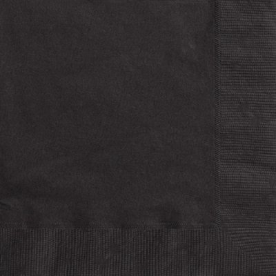 PartyDeco ubrousky jednobarevné černé 33x33cm 20ks – Zboží Dáma
