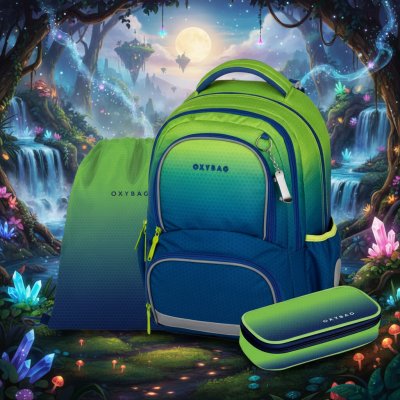 Oxybag OXY NEXT Ombre Green – školní set 3 ks – Zboží Dáma