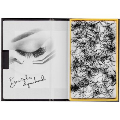 Luxury Lashes 3D Řasy Premium sypané v Hotovém Vějířku Zakřivení umělých řas: M, Délka umělých řas: 10 mm, Tloušťka řas: 010 – Sleviste.cz