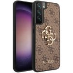 Pouzdro Guess PU 4G Metal Logo Samsung Galaxy S23 hnědé – Sleviste.cz