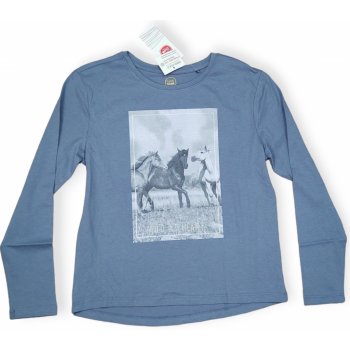 Cool Club dívčí triko modrošedé koně