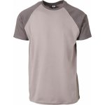 Urban Classics pánské baseballové triko s krátkým kontrastním rukávem šedá asflatová šedá tmavá