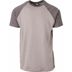 Urban Classics pánské baseballové triko s krátkým kontrastním rukávem šedá asflatová šedá tmavá