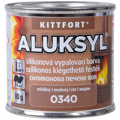 Kittfort Aluksyl vypalovací silikonová žáruvzdorná barva 0340 měděný 80 g – Sleviste.cz