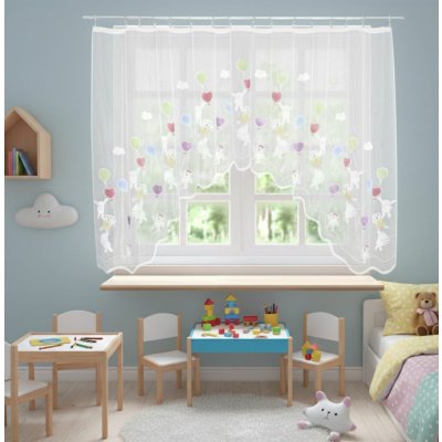 Hotová záclona s řasící stuhou Balónky barevné - 220 x 120 cm – Hledejceny.cz