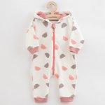 Kojenecký teplákový overal New Baby Little One růžová – Zboží Dáma