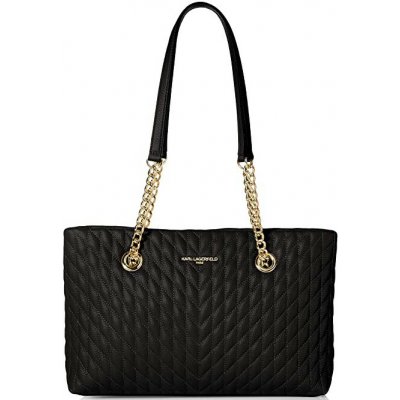 Karl Lagerfeld Kabelka Paris Karolina Chain Tote Black Gold – Hledejceny.cz
