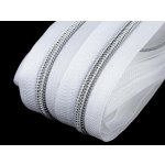 Zip spirálový šíře 5 mm s metalickými zoubky metráž 1 (101) bílá stříbrná – Hledejceny.cz