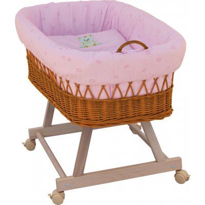 Scarlett Proutěný košík na miminko Méďa růžová – Zboží Dáma