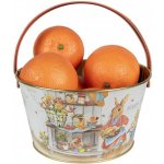 Clayre & Eef Plechový dekorativní velikonoční kyblík s králíčky Happy Easter - Ø 19*10 cm – Hledejceny.cz