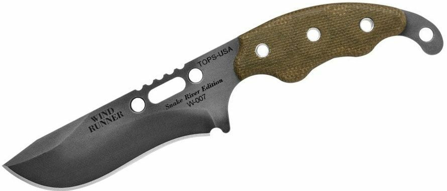 TOPS KNIVES Wind Runner River Washed Blade Micarta WDR-01