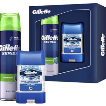 Gillette Clear antiperspirant deodorant gel 70 ml + Sensitive gel na holení 200 ml dárková sada