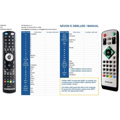Dálkový ovladač General Sencor SDB1009, SDB1010, SDB1005T – Hledejceny.cz