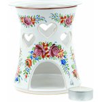 Keramika J&B aroma lampa bílá potisk – Sleviste.cz