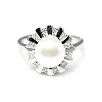MEUCCI SP36R Stříbrný prsten s perlou