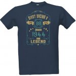 Tričko s potiskem Život začíná v 80 rok 1944 pánské denim – Hledejceny.cz