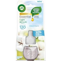 Air Wick Light & Fresh Cotton & Crisp Air elektrický osvěžovač vzduchu s náplní 19 ml