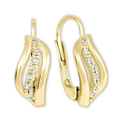 Soliter Zlaté náušnice s krystaly 239 001 00688 – Zboží Dáma