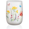 Váza Bílá skleněná váza na květiny Crystalex Herbs 180 mm