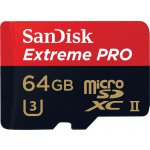 SanDisk microSDXC Extreme Pro UHS-II 64 GB + USB čtečka SDSQXPJ-064G-GN6M3 – Hledejceny.cz