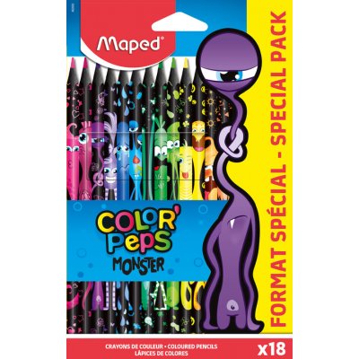 Maped 9862 Pastelky Color'Peps Monster 18 ks – Zboží Živě