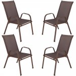 Set 4x Zahradní křeslo SPRINGOS MONZA GF0073 hnědé – Hledejceny.cz