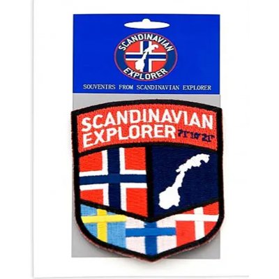 Nášivka SCANDINAVIAN EXPLORER severské vlajky 7x8.5 cm – Hledejceny.cz