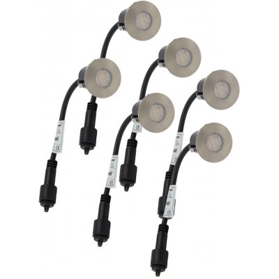 svítidlo LED zápustné pr.4,5cm, 0,2W, IP67 (6ks) do dřeva – Hledejceny.cz