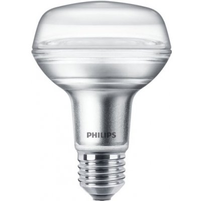 Philips LED žárovka E27 R80 8W 100W teplá bílá 2700K , reflektor 36°