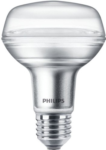 Philips LED žárovka E27 R80 8W 100W teplá bílá 2700K , reflektor 36°