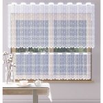 Záclona žakárová, Mia vitrážka metráž, bílá 100 cm – Sleviste.cz