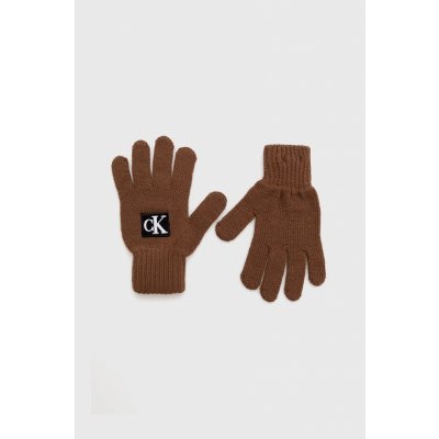 Calvin Klein Jeans Dětské rukavice Monogram IU0IU00363 Hnědá