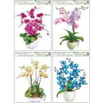 Anděl Přerov Okenní fólie bez lepidla orchideje tmavě růžová 42 x 30 cm – Hledejceny.cz