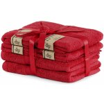 Deco King Set 2 osušek a 4 ručníků Bella červené 2 ks 70 x 140 cm + 4 ks 50 x 100 cm – Zbozi.Blesk.cz