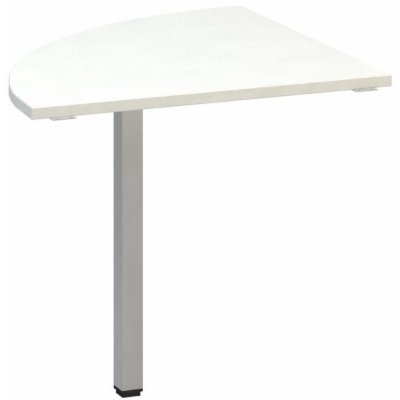 Interier Říčany Alfa 200 přídavný stůl čtvrtkruh 80 cm bílý / bílý