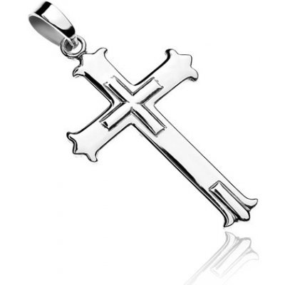 Šperky eshop Přívěsek ze stříbra kříž s členitými cípy Z6.18