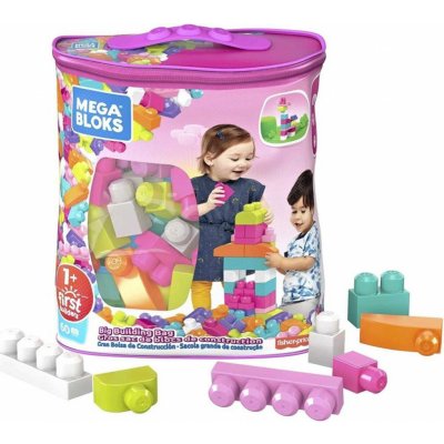 Mega Bloks First Builders Big Building bag 80ks růžový – Hledejceny.cz