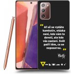 Pouzdro Picasee silikonové Samsung Galaxy Note 20 - Kazma - SVĚT PATŘÍ TĚM, CO SE NEPOSEROU černé