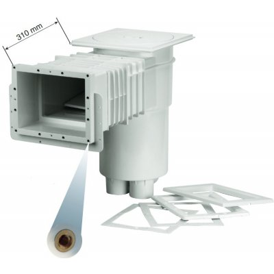 VÁGNER POOL Skimmer s prodlouženým hrdlem VA 17,5 l , 215x160 mm do fólie – Zboží Mobilmania