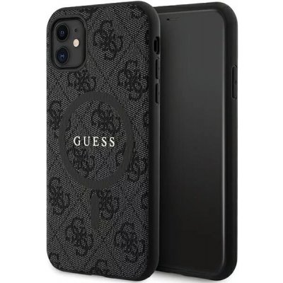 Guess iPhone 11 / Xr 4G Collection Leather Metal Logo MagSafe černé – Zbozi.Blesk.cz