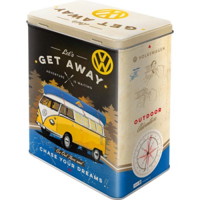 NOSTALGIC-ART Retro plechovál VW Let´s Get Away 3 L – Zbozi.Blesk.cz