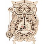 ROBOTIME Rokr 3D dřevěné puzzle Stolní hodiny s časovačem Sova 161 ks – Sleviste.cz