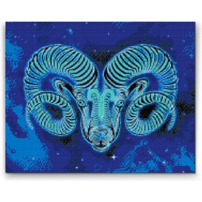 Vymalujsisam.cz Diamantové malování Beran/Aries 30 x 40 cm pouze srolované plátno diamanty kulaté