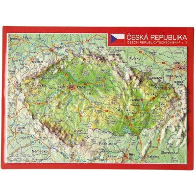 Georelief ČR - plastická pohlednice – Hledejceny.cz